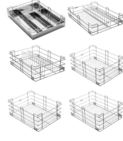 Stainless steel kitchen, Basket four Modular kitchen