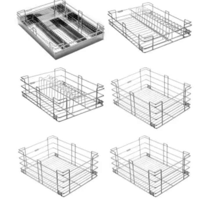 Stainless steel kitchen, Basket four Modular kitchen